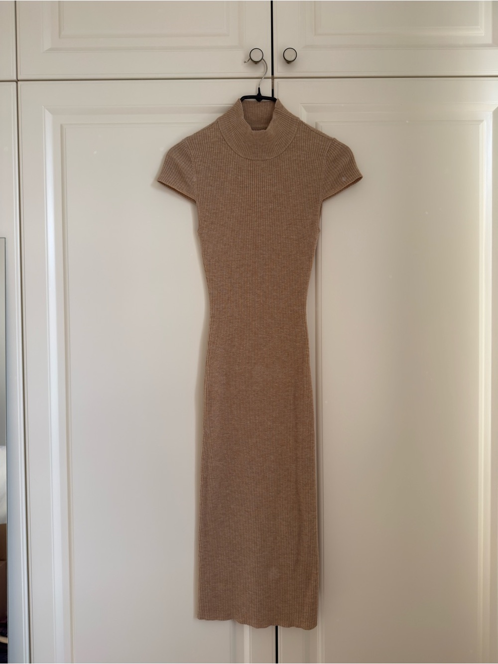 Camila Coelho Tan Ribbed Knit Midi Dress NWT Small REVOLVE